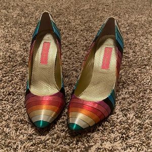 Betsey Johnson Striped Heels